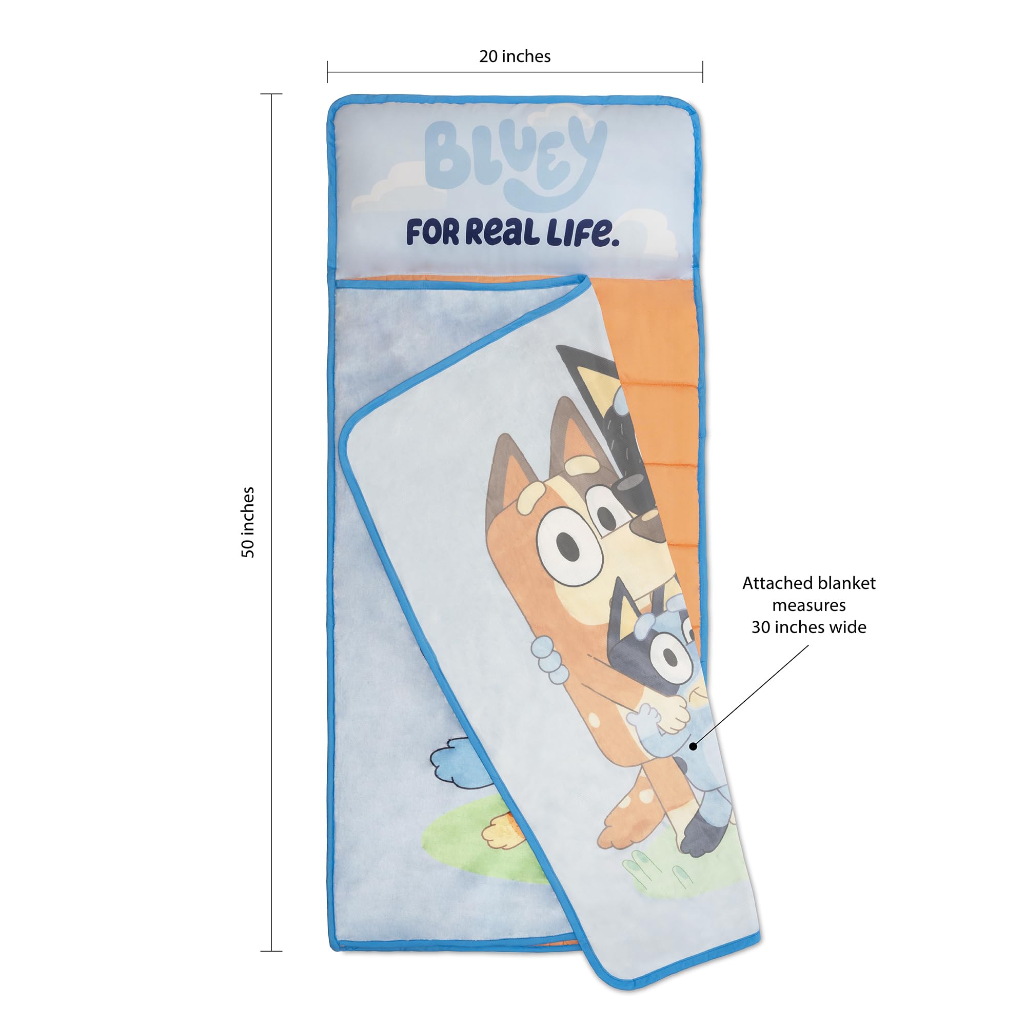 Foto 3 pulgar | Alfombrilla De Siesta Para Niños Pequeños Nojo Bluey Para La Vida Real Con Almohada Y Manta - Venta Internacional.