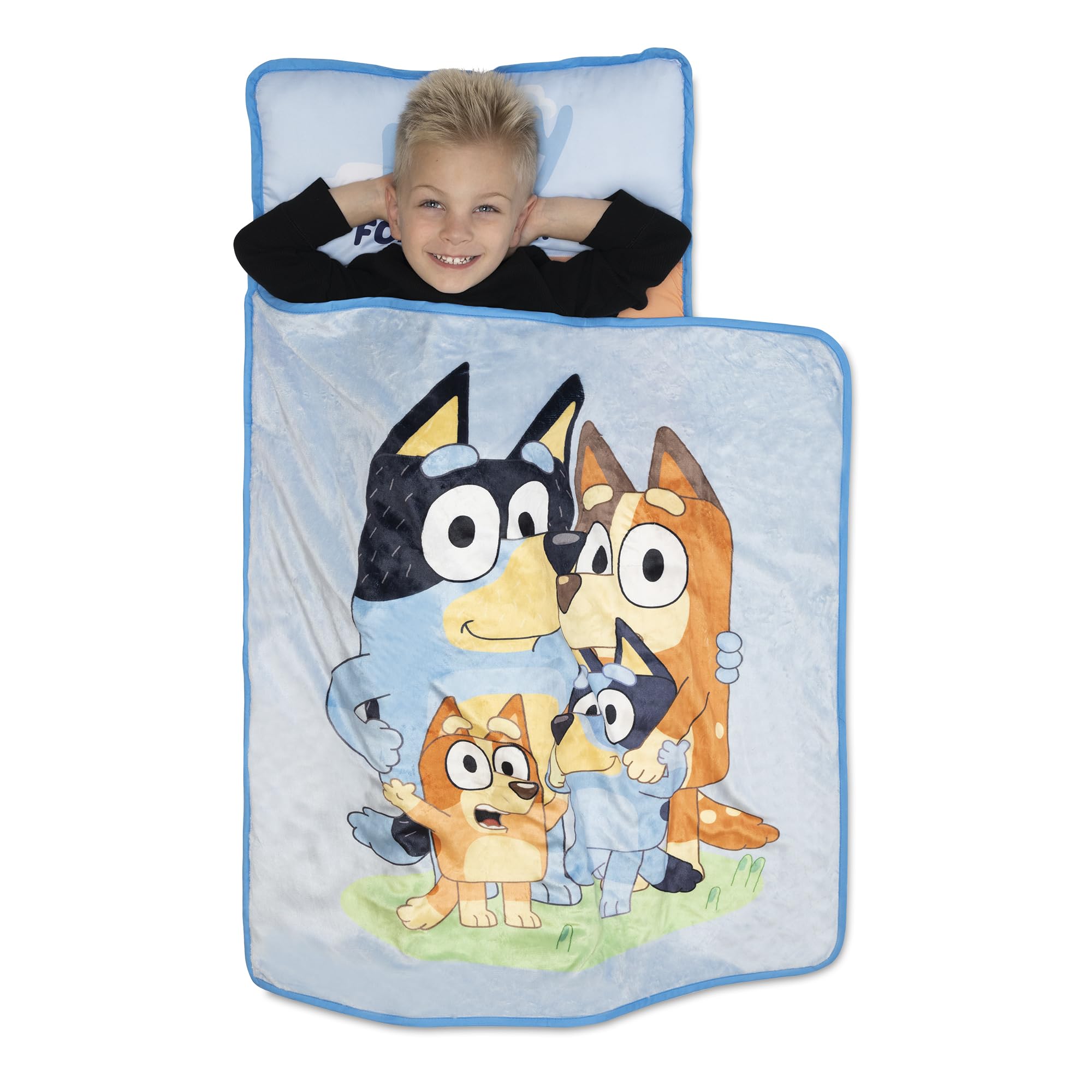 Foto 4 pulgar | Alfombrilla De Siesta Para Niños Pequeños Nojo Bluey Para La Vida Real Con Almohada Y Manta - Venta Internacional.