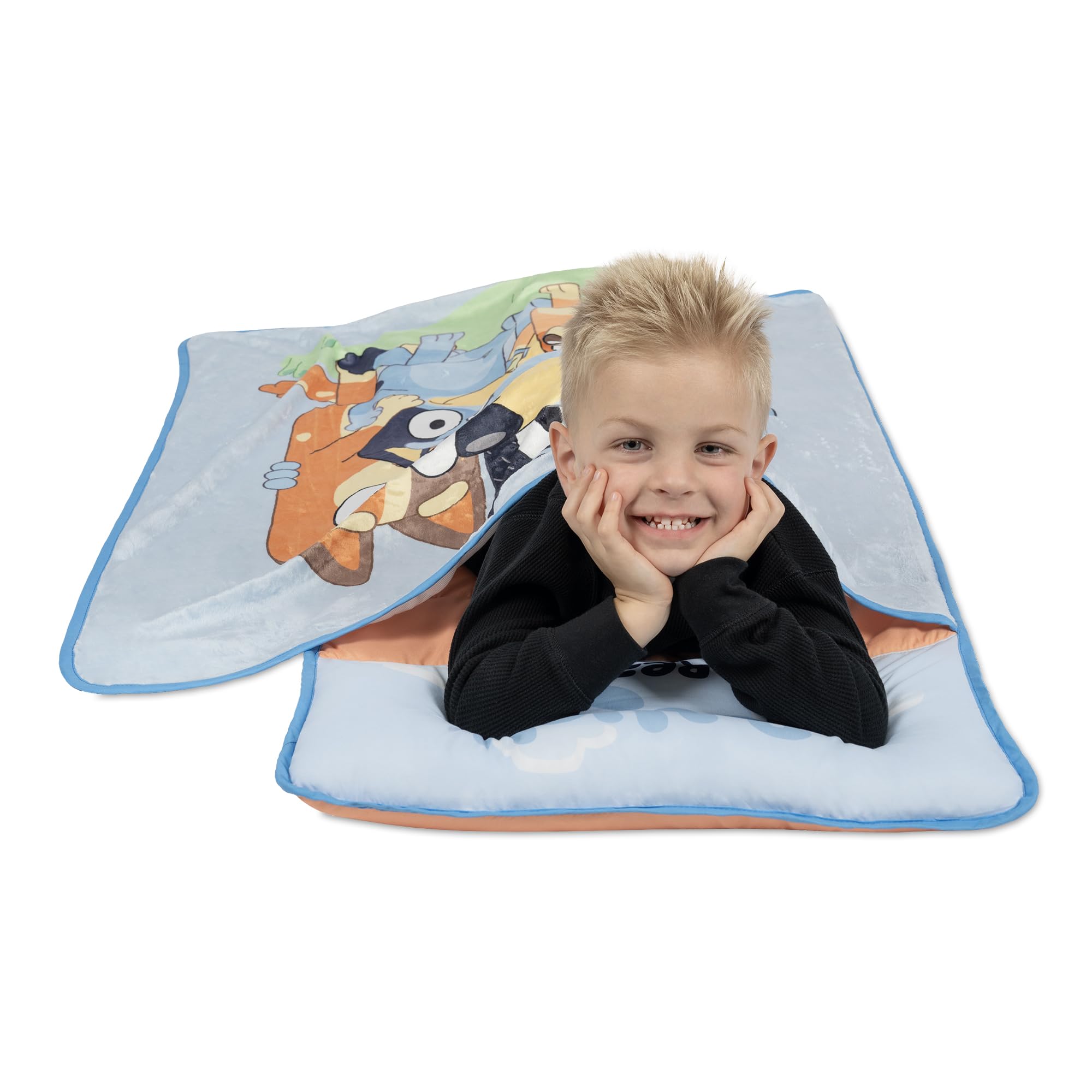 Foto 5 pulgar | Alfombrilla De Siesta Para Niños Pequeños Nojo Bluey Para La Vida Real Con Almohada Y Manta - Venta Internacional.