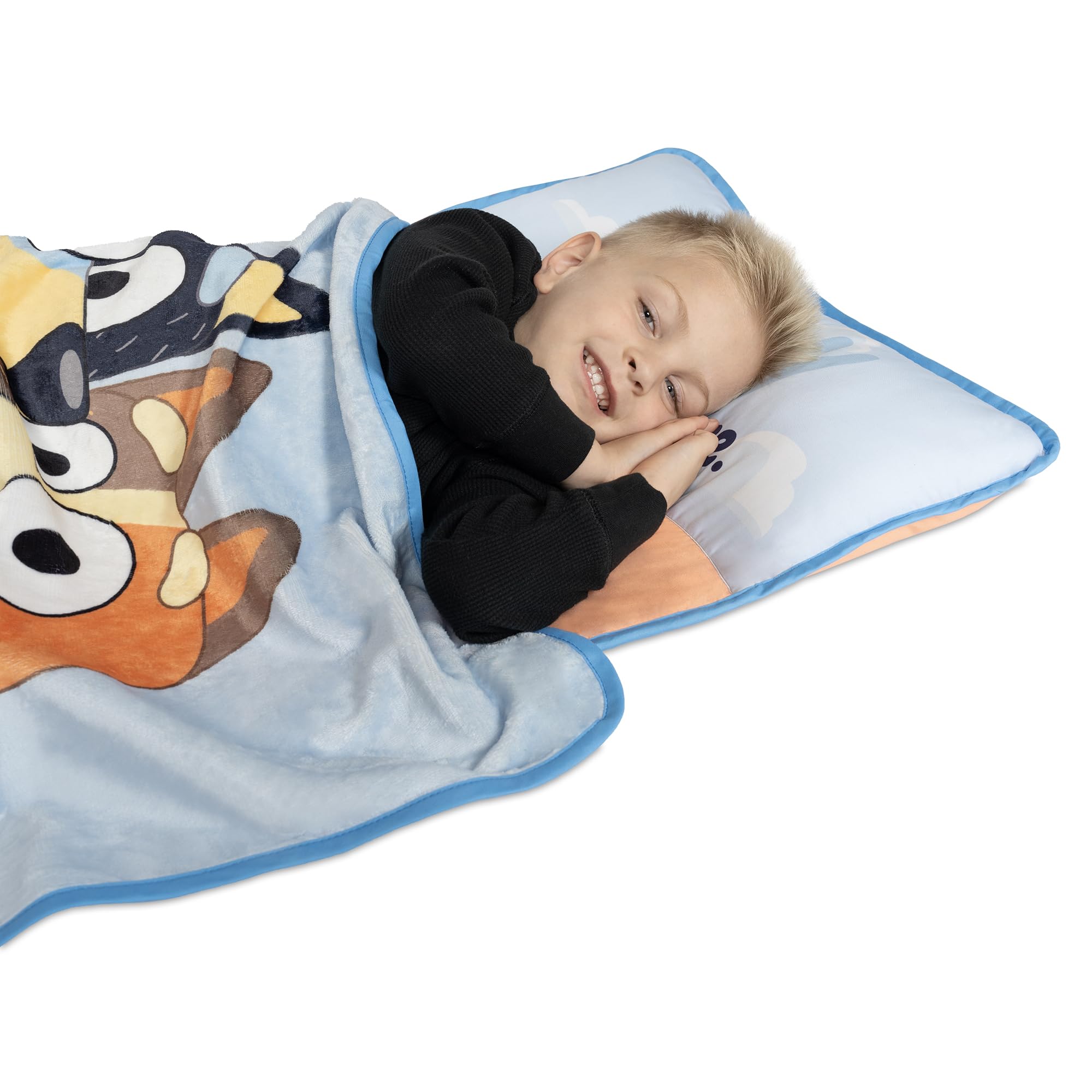 Foto 7 pulgar | Alfombrilla De Siesta Para Niños Pequeños Nojo Bluey Para La Vida Real Con Almohada Y Manta - Venta Internacional.