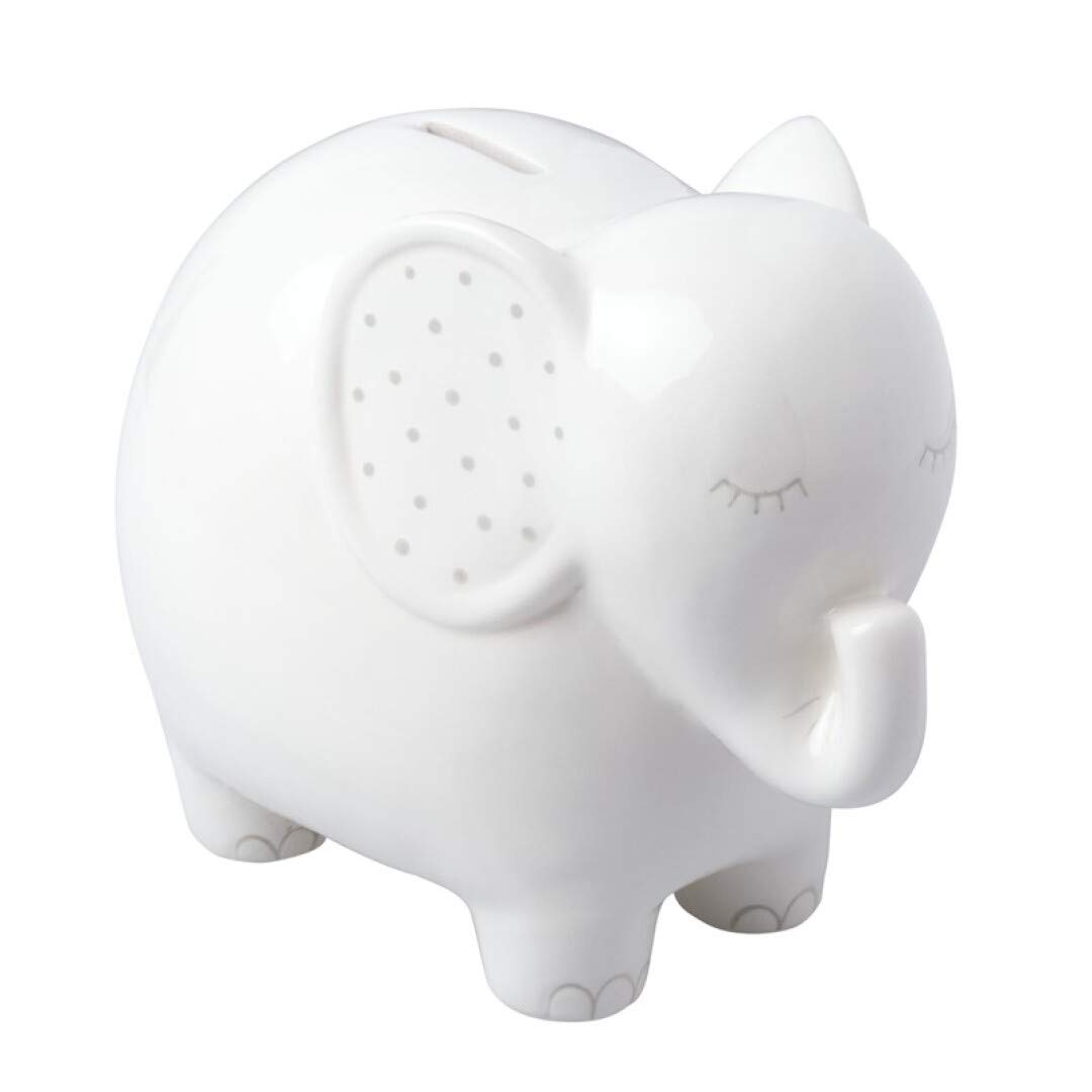 Banco De Elefante De Cerámica Con Forma De Pera, Neutral En Cuanto Al Género, Color Bebé, Blanco - Venta Internacional