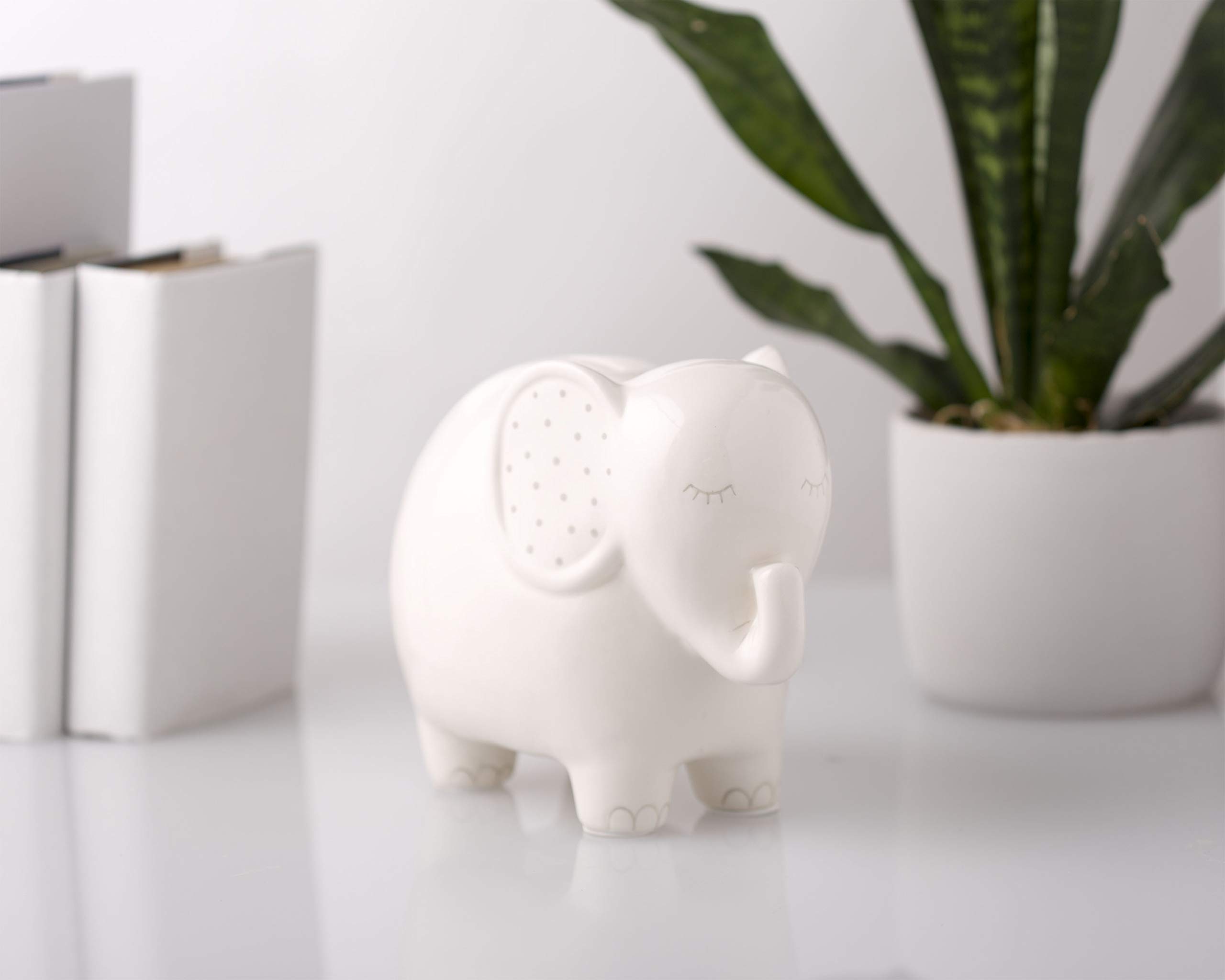 Foto 3 pulgar | Banco De Elefante De Cerámica Con Forma De Pera, Neutral En Cuanto Al Género, Color Bebé, Blanco - Venta Internacional