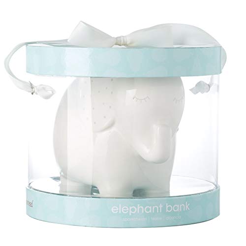 Foto 4 pulgar | Banco De Elefante De Cerámica Con Forma De Pera, Neutral En Cuanto Al Género, Color Bebé, Blanco - Venta Internacional