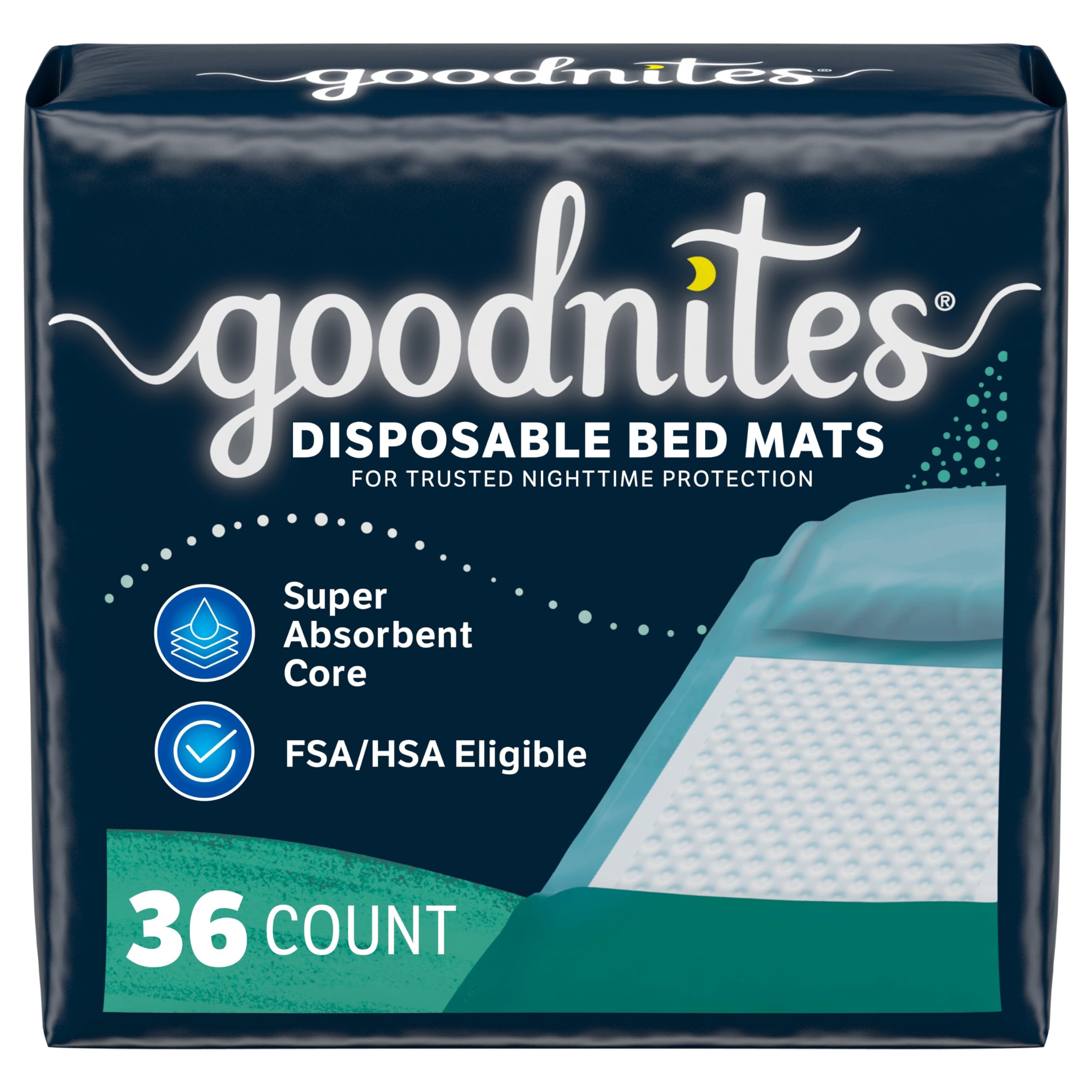 Foto 1 | Almohadillas Desechables Goodnites Para Mojar La Cama, 70 X 85 Cm, 36 Unidades - Venta Internacional.