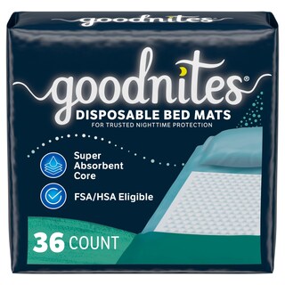 Foto 1 | Almohadillas Desechables Goodnites Para Mojar La Cama, 70 X 85 Cm, 36 Unidades - Venta Internacional.