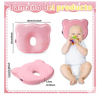 Foto 2 | Almohada para Bebé Memory Foam Prevención Cabeza Plana