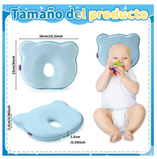 Foto 2 | Almohada para Bebé Memory Foam Prevención Cabeza Plana