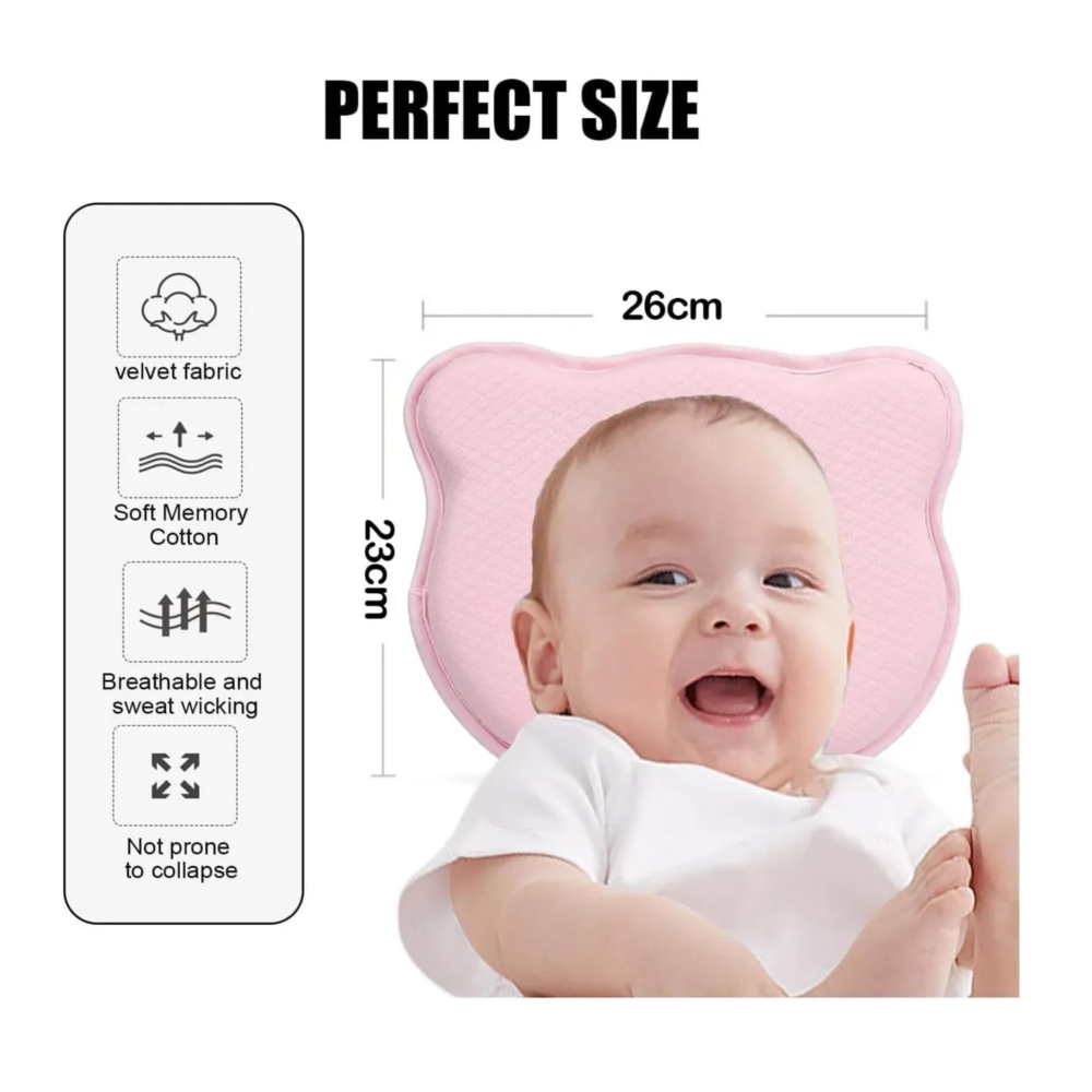 Foto 3 pulgar | Almohada Para Bebé Foam Belug   Rosa
