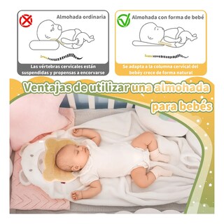 Foto 3 | Almohada Para Bebe Memory Foam Prevenir Cabeza Plana Eo Safe Imports Esi-21065 Amarillo