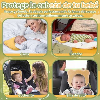 Foto 4 | Almohada Para Bebe Memory Foam Prevenir Cabeza Plana Eo Safe Imports Esi-21065 Amarillo