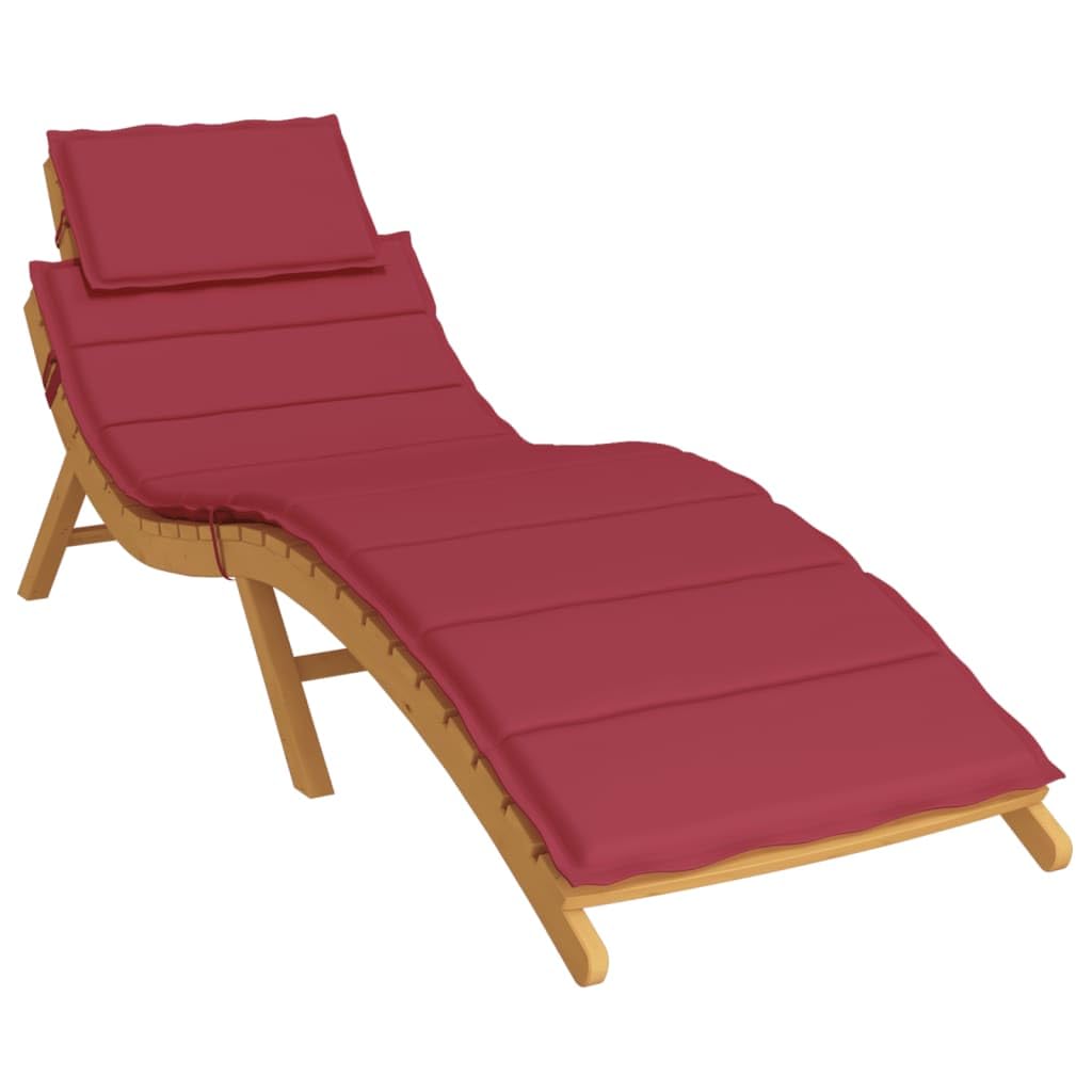Foto 4 | Cojín Para Tumbona Vidaxl Para Exteriores E Interiores  Color Rojo Vino  Resistente Al Agua - Venta Internacional.