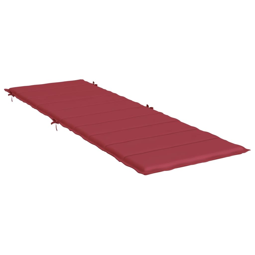 Foto 5 | Cojín Para Tumbona Vidaxl Para Exteriores E Interiores  Color Rojo Vino  Resistente Al Agua - Venta Internacional.
