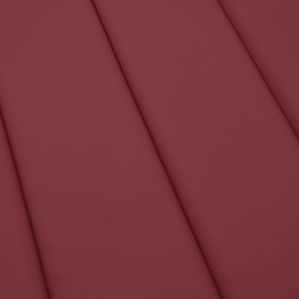 Foto 7 | Cojín Para Tumbona Vidaxl Para Exteriores E Interiores  Color Rojo Vino  Resistente Al Agua - Venta Internacional.