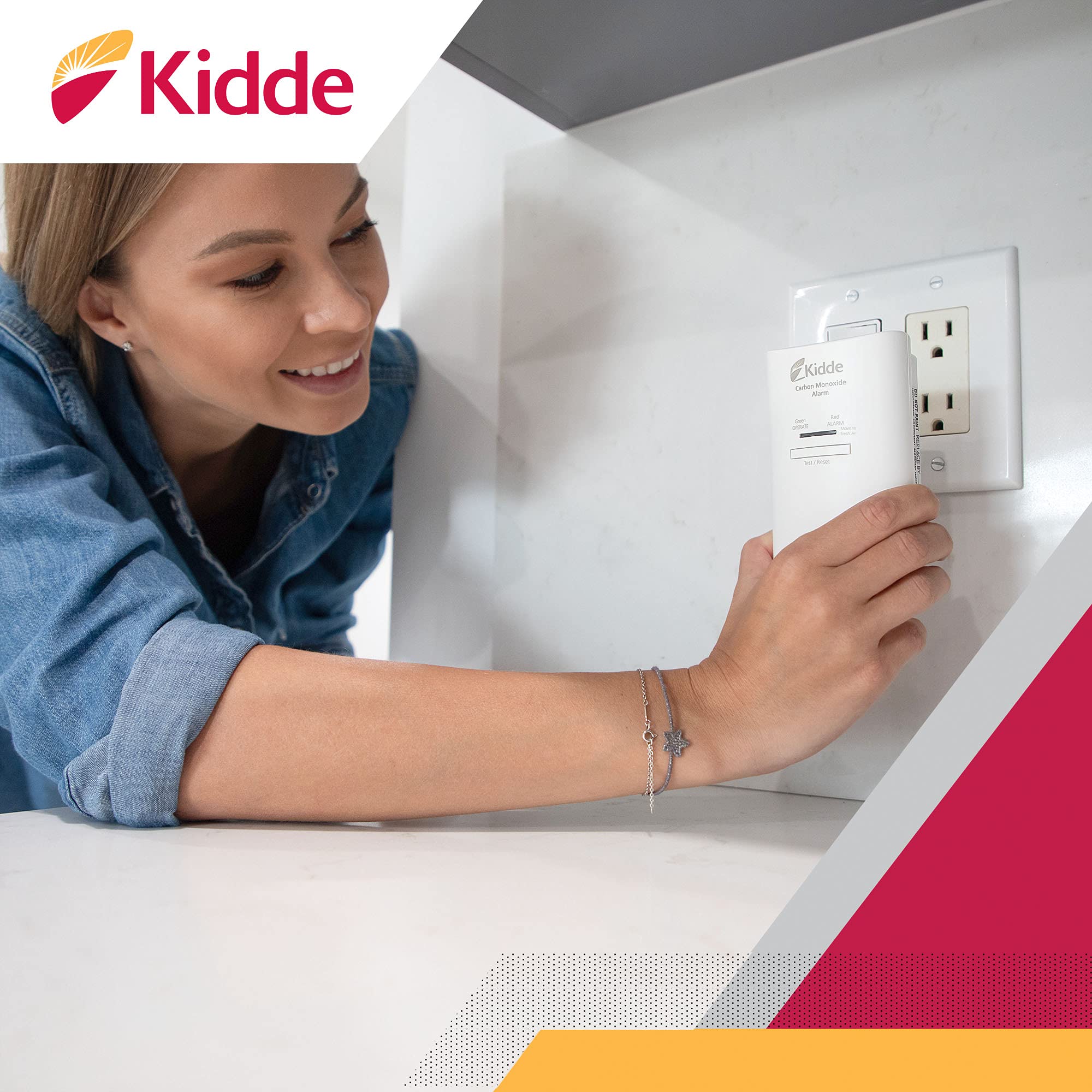 Foto 4 | Detector De Monóxido De Carbono Kidde, Enchufe De Pared Con Batería De Respaldo - Venta Internacional.