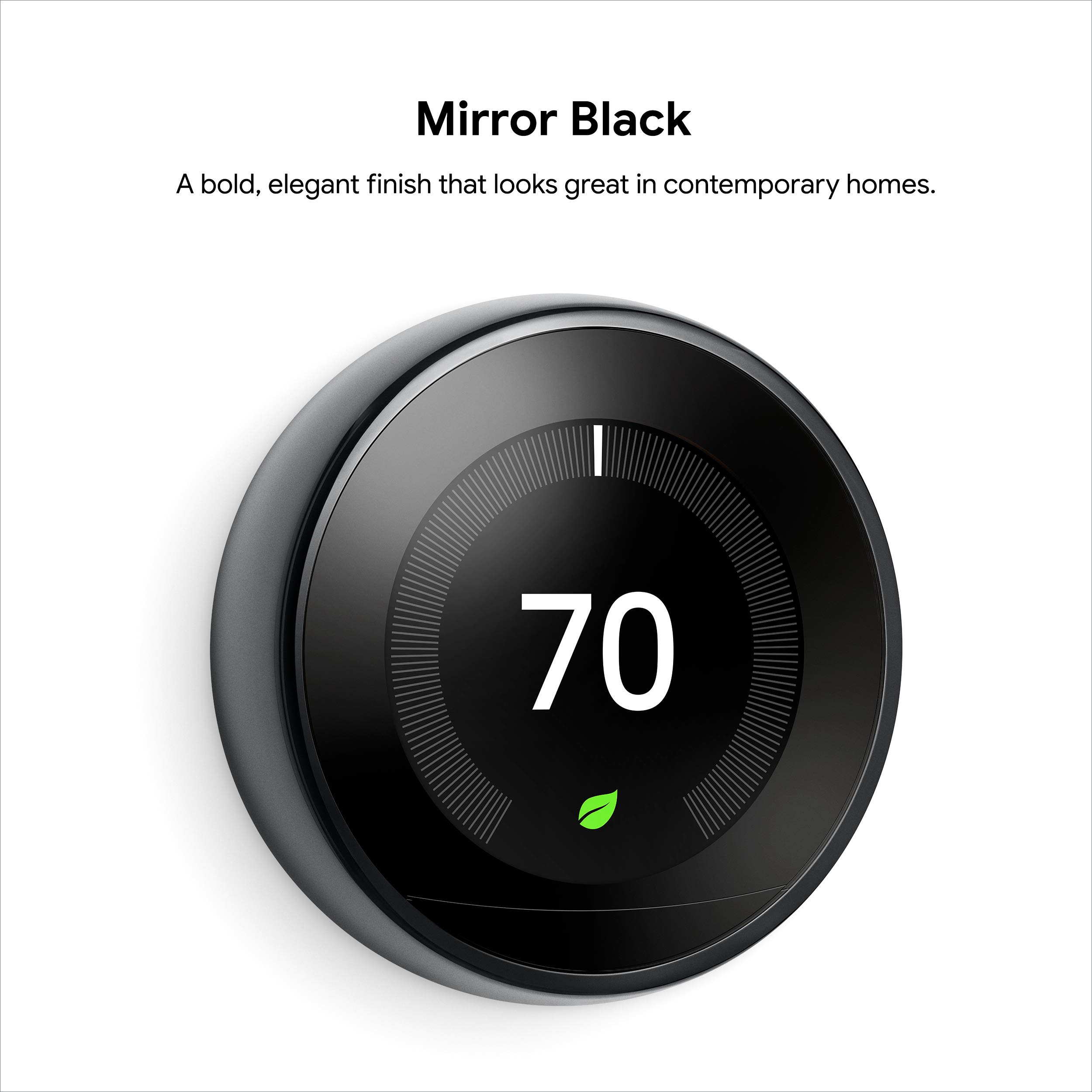 Foto 3 pulgar | Termostato Inteligente Nest Learning De Tercera Generación Con Alexa, Negro Espejo - Venta Internacional.