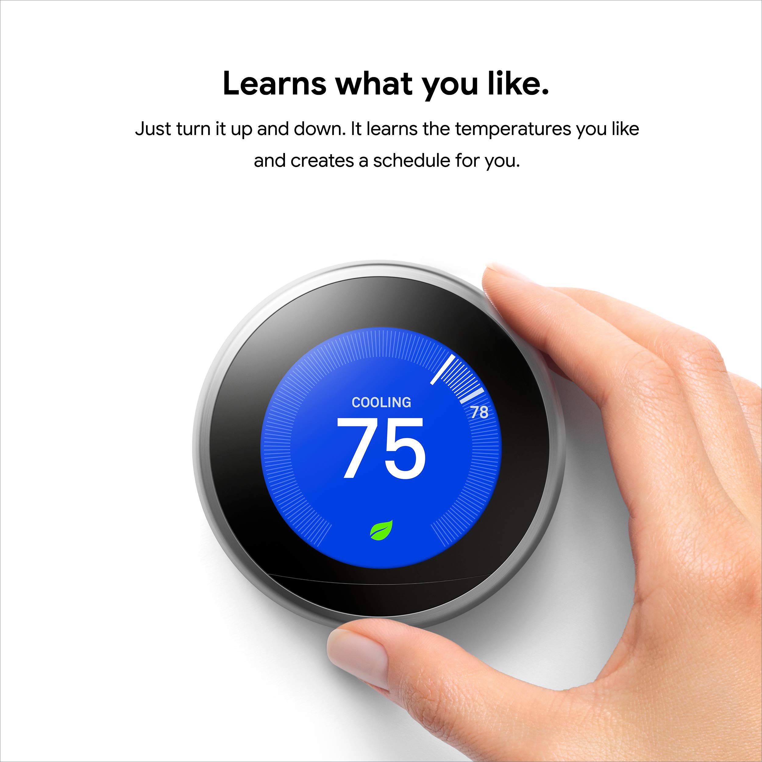 Foto 6 pulgar | Termostato Inteligente Nest Learning De Tercera Generación Con Alexa, Negro Espejo - Venta Internacional.