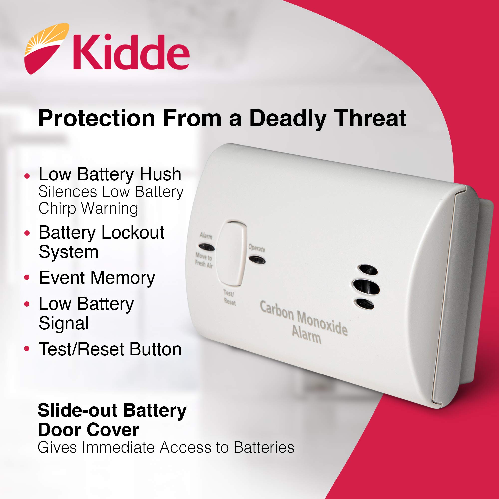 Foto 3 pulgar | Detector De Monóxido De Carbono Kidde Alimentado Por Pilas Con Led - Venta Internacional.