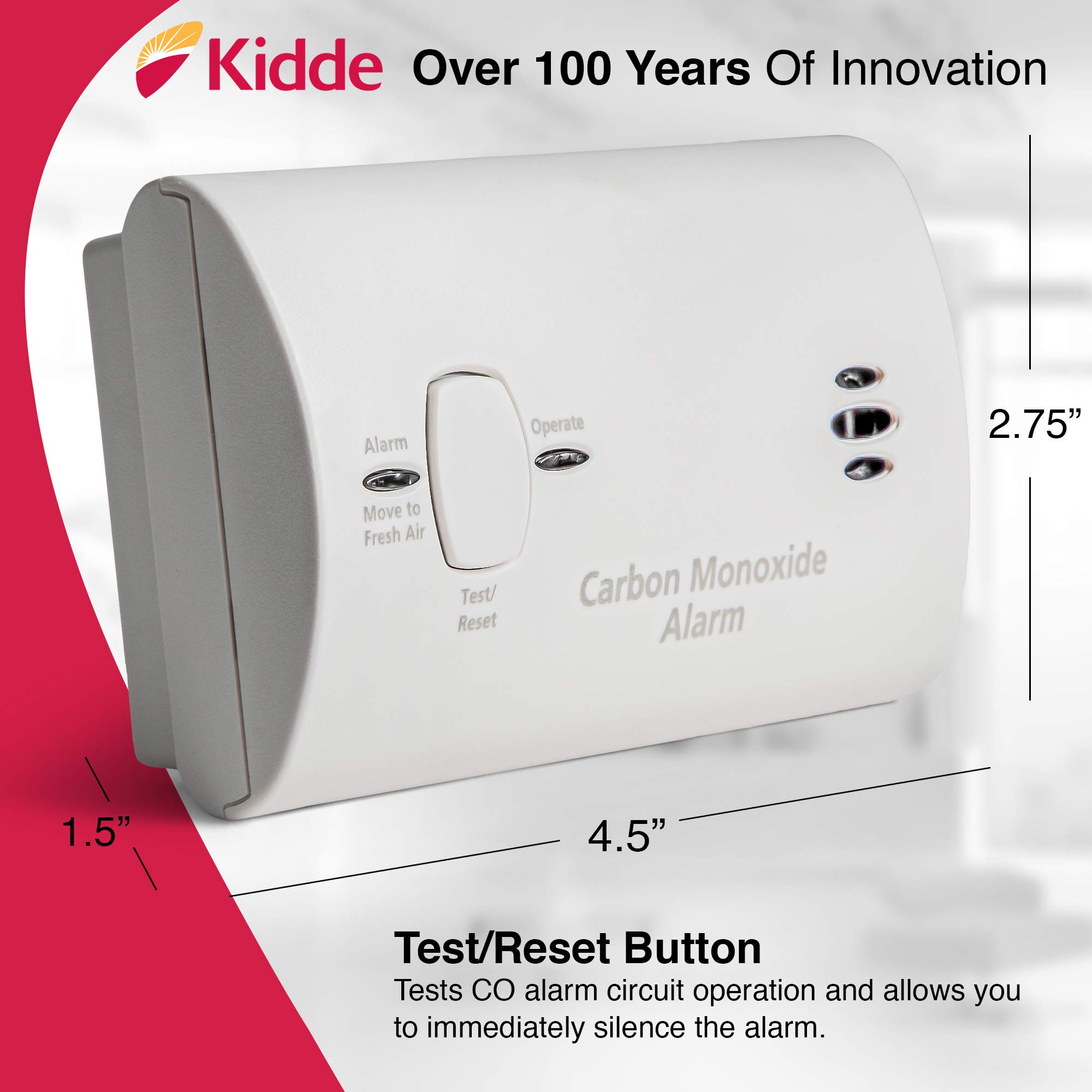 Foto 4 pulgar | Detector De Monóxido De Carbono Kidde Alimentado Por Pilas Con Led - Venta Internacional.