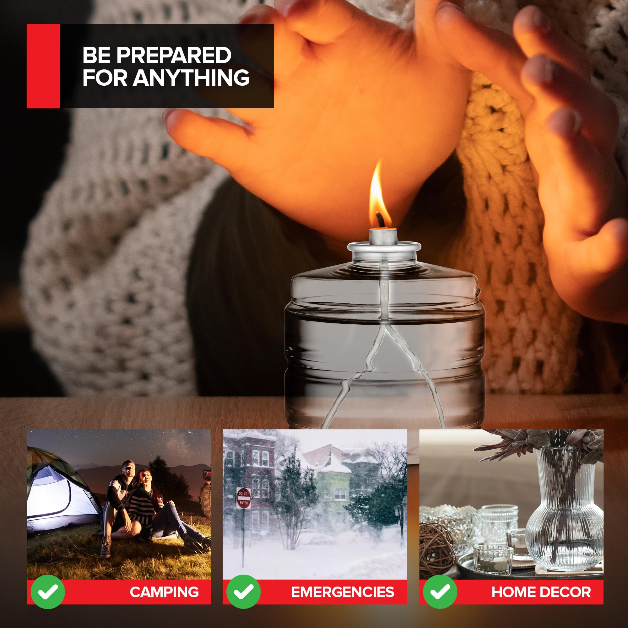 Foto 6 pulgar | Velas De Emergencia Stock Your Home, Paquete De 6 Unidades, 100 Horas - Venta Internacional.