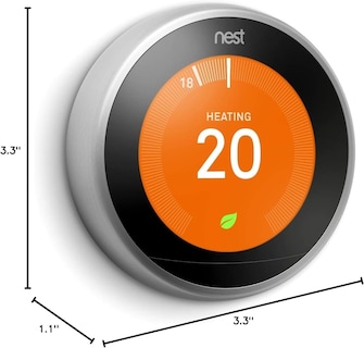 Foto 4 | Termostato Inteligente Reacondicionado Google Nest Learning De Acero Inoxidable De Tercera Generació - Venta Interna