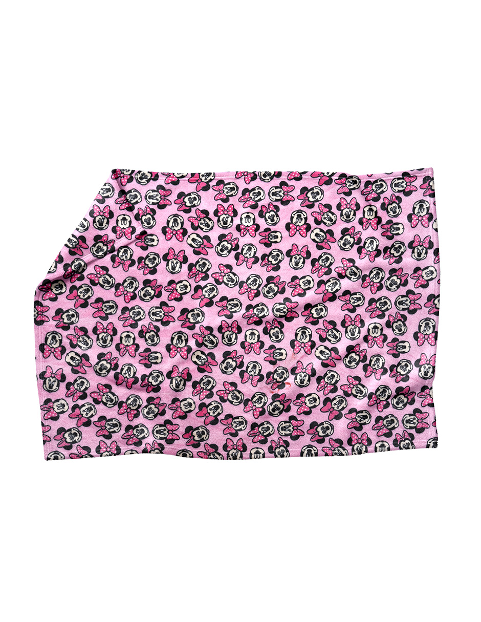 Frazada Ligera Pink Minnie TESSO HOME Frazada Bord color Rosa