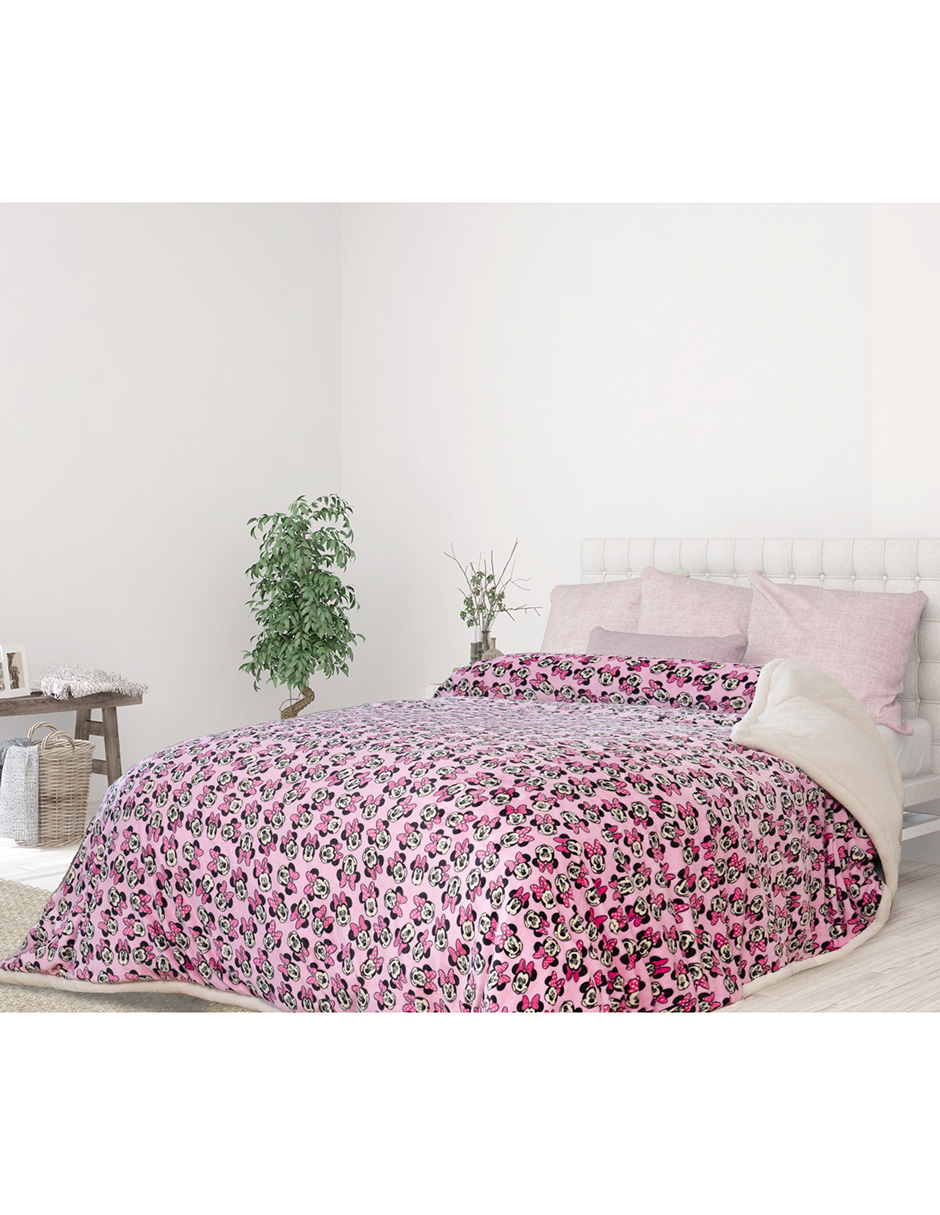 Foto 4 pulgar | Cobertor Tesso Home New York Mat color Rosa - Minnie