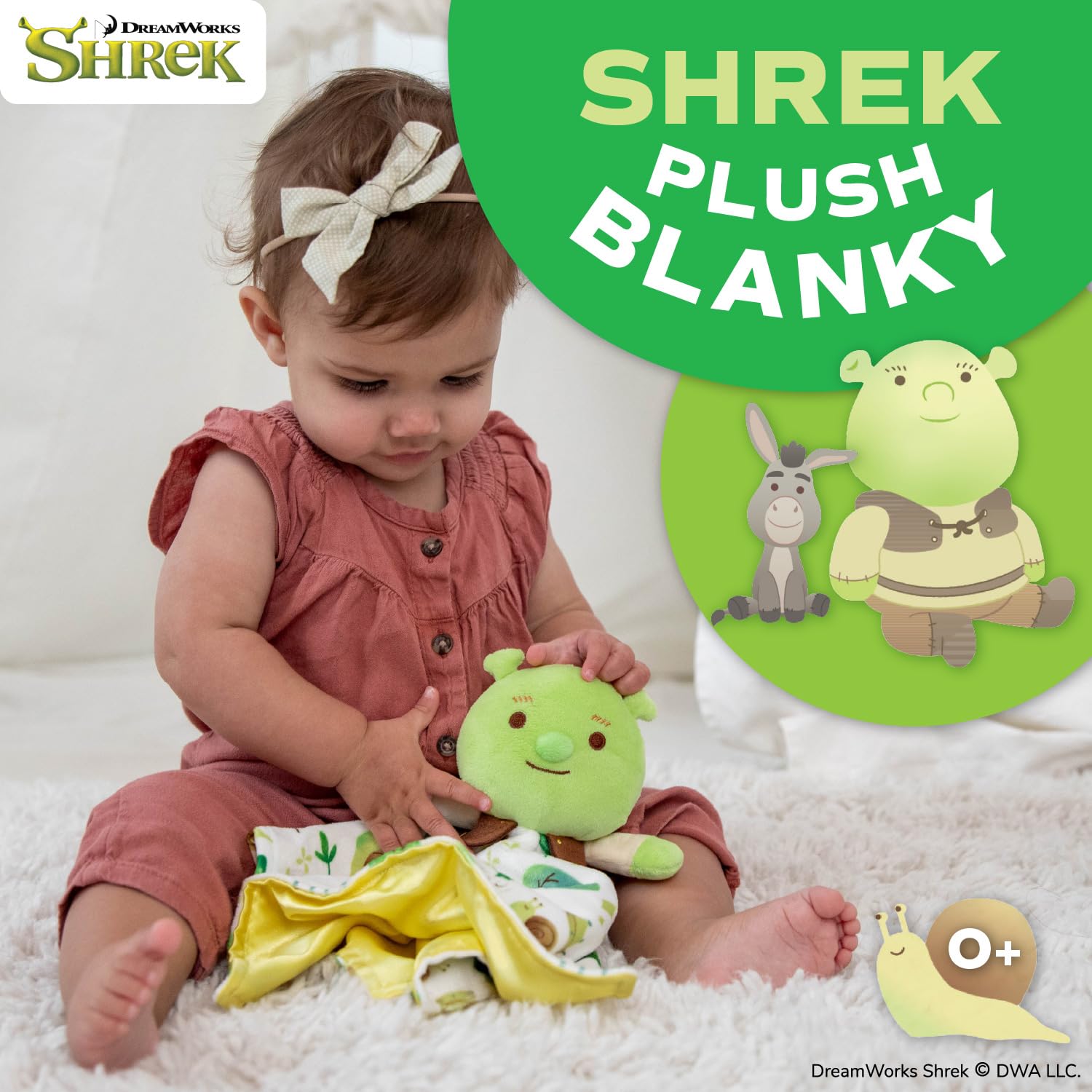 Foto 3 pulgar | Cabezal De Peluche De Shrek De Blanky Kids Preferred Con Detalles Bordados - Venta Internacional.