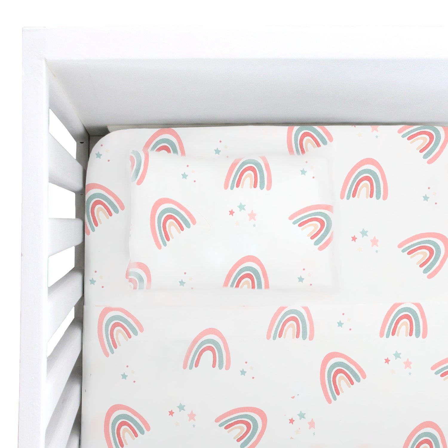 Foto 4 pulgar | Juego De Sábanas Para Cama Cuna 95x140cm Nap Baby - Arcoiris Love