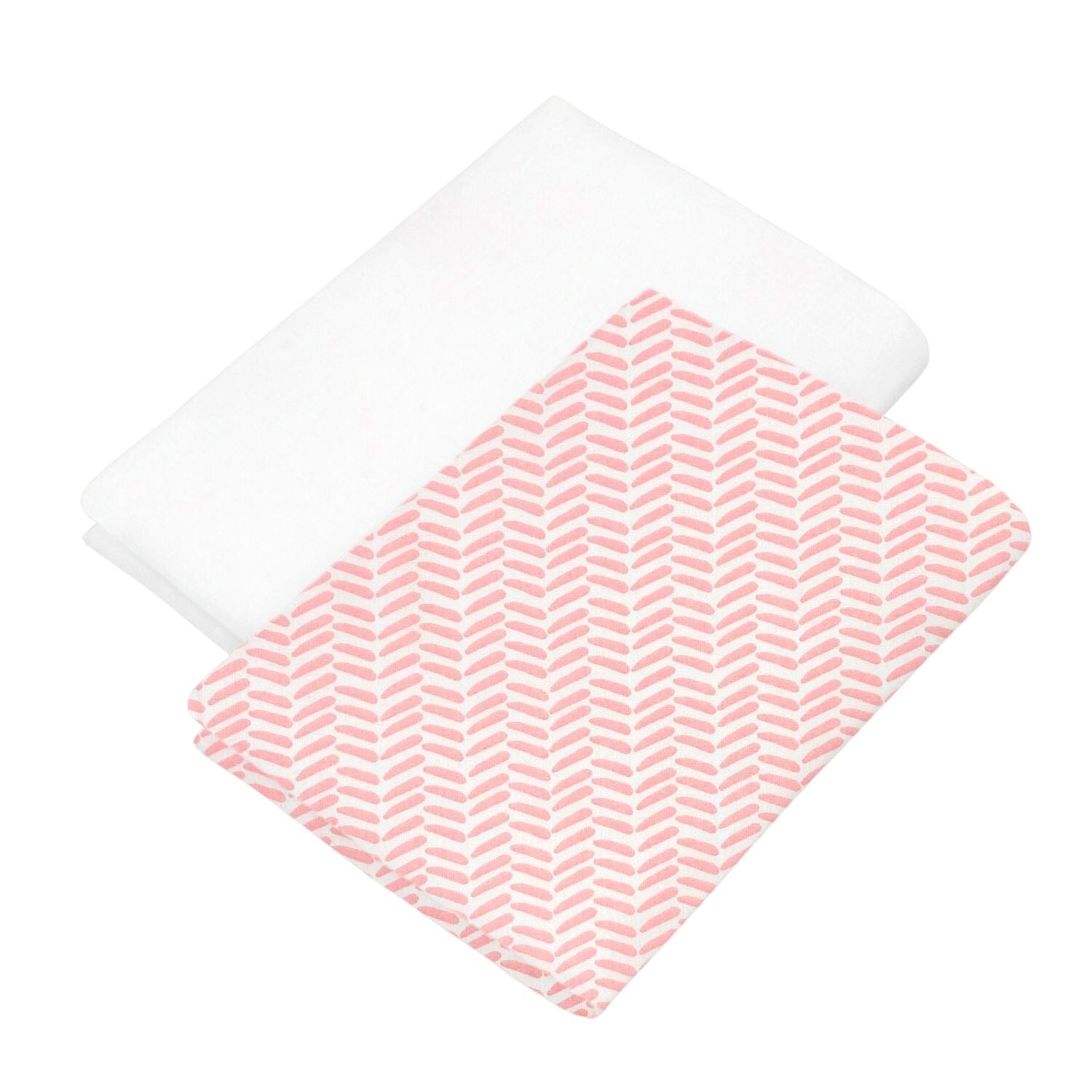 Foto 2 pulgar | Set De 2 Sábanas De Cajón, Colecho 50x90cm Nap Baby - Chevron Rosa