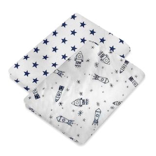 Foto 1 | Set De 2 Sábanas De Cajón, Colecho 50x90cm Nap Baby - Cohetes/estrellas