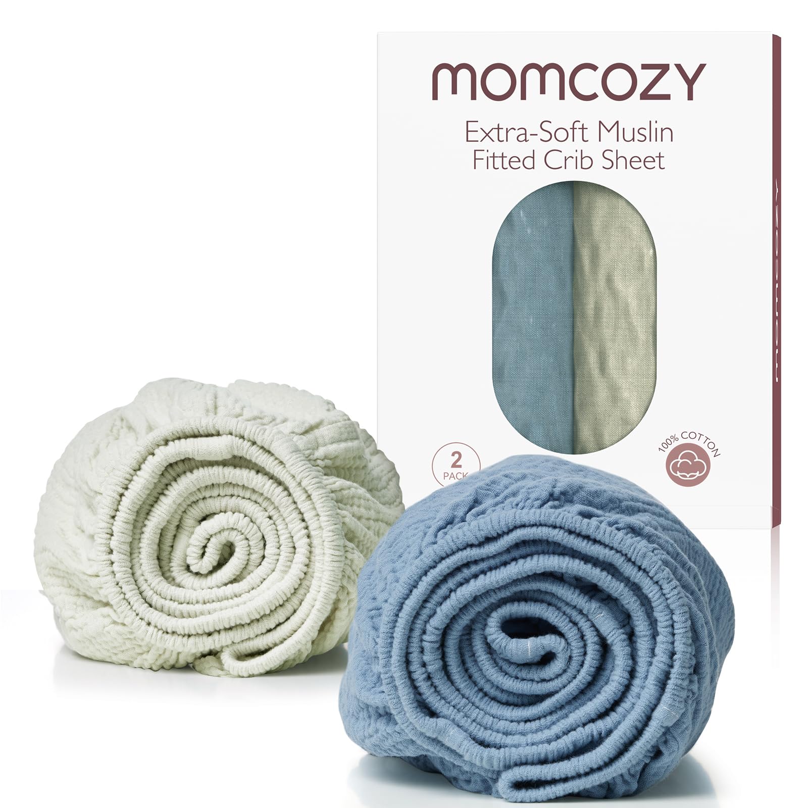 Foto 2 pulgar | Sábanas para Cuna Momcozy 2 Unidades- Venta Internacional