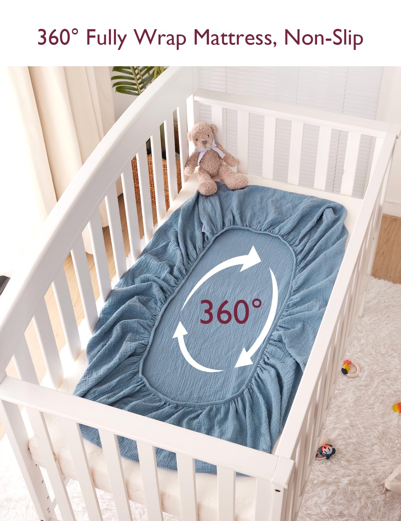 Foto 7 pulgar | Sábanas para Cuna Momcozy 2 Unidades- Venta Internacional