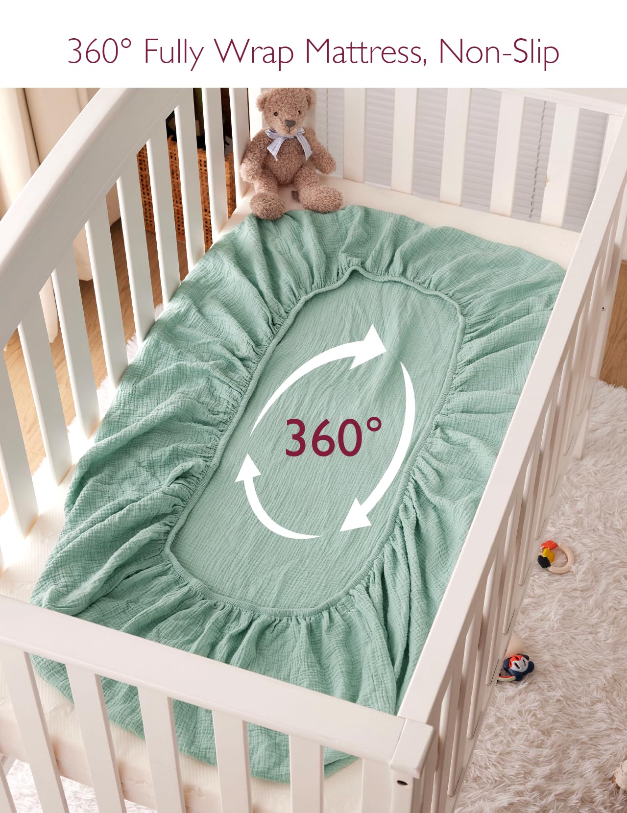 Foto 7 pulgar | Sábanas para Cuna Momcozy 2 Unidades- Venta Internacional