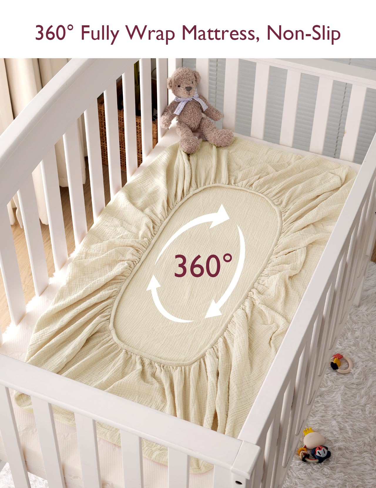 Foto 7 pulgar | Sábanas para Cuna Momcozy 2 Unidades- Venta Internacional