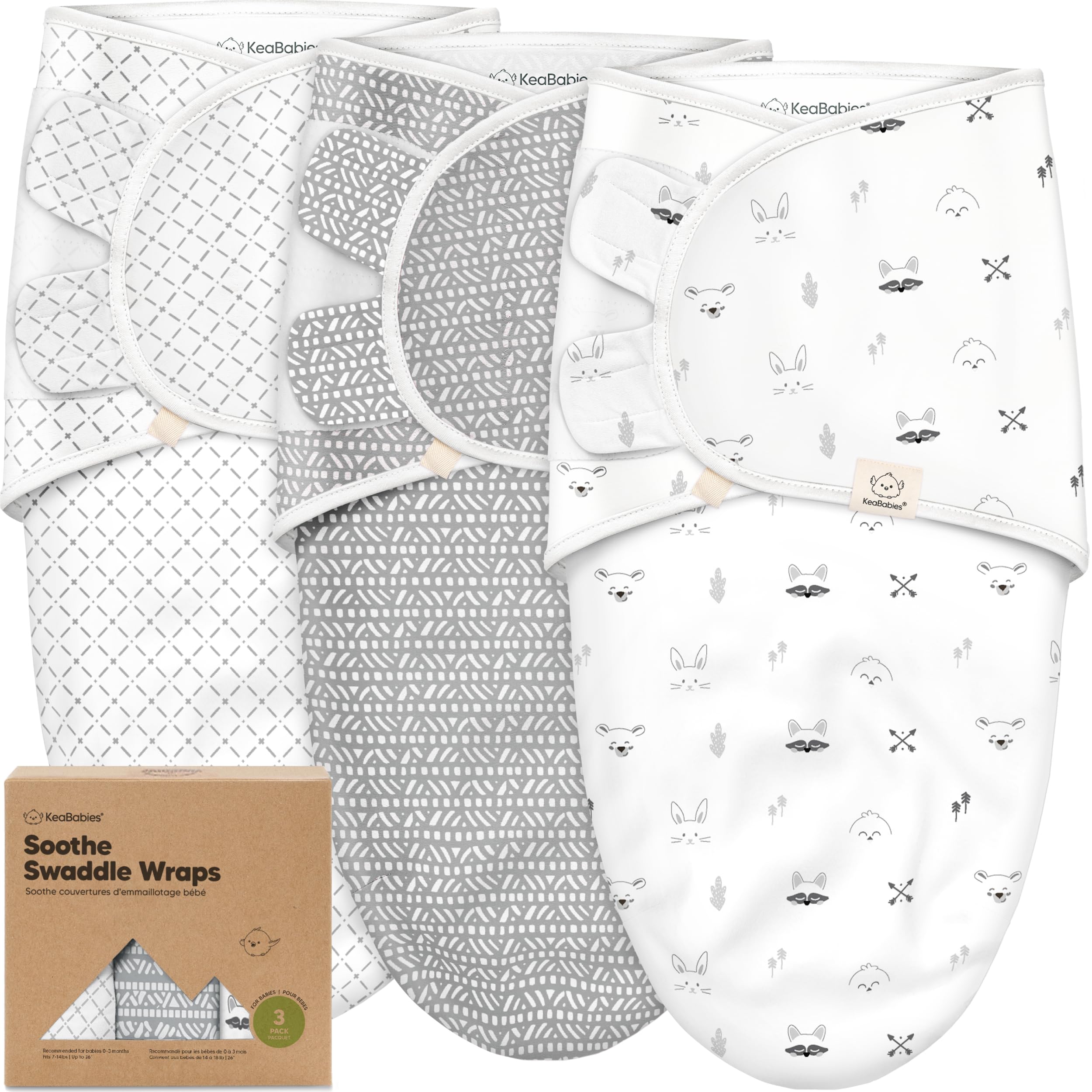 Foto 2 pulgar | Sacos De Dormir Para Bebés Keababies De 0 A 3 Meses, Paquete De 3, Orgánicos - Venta Internacional.