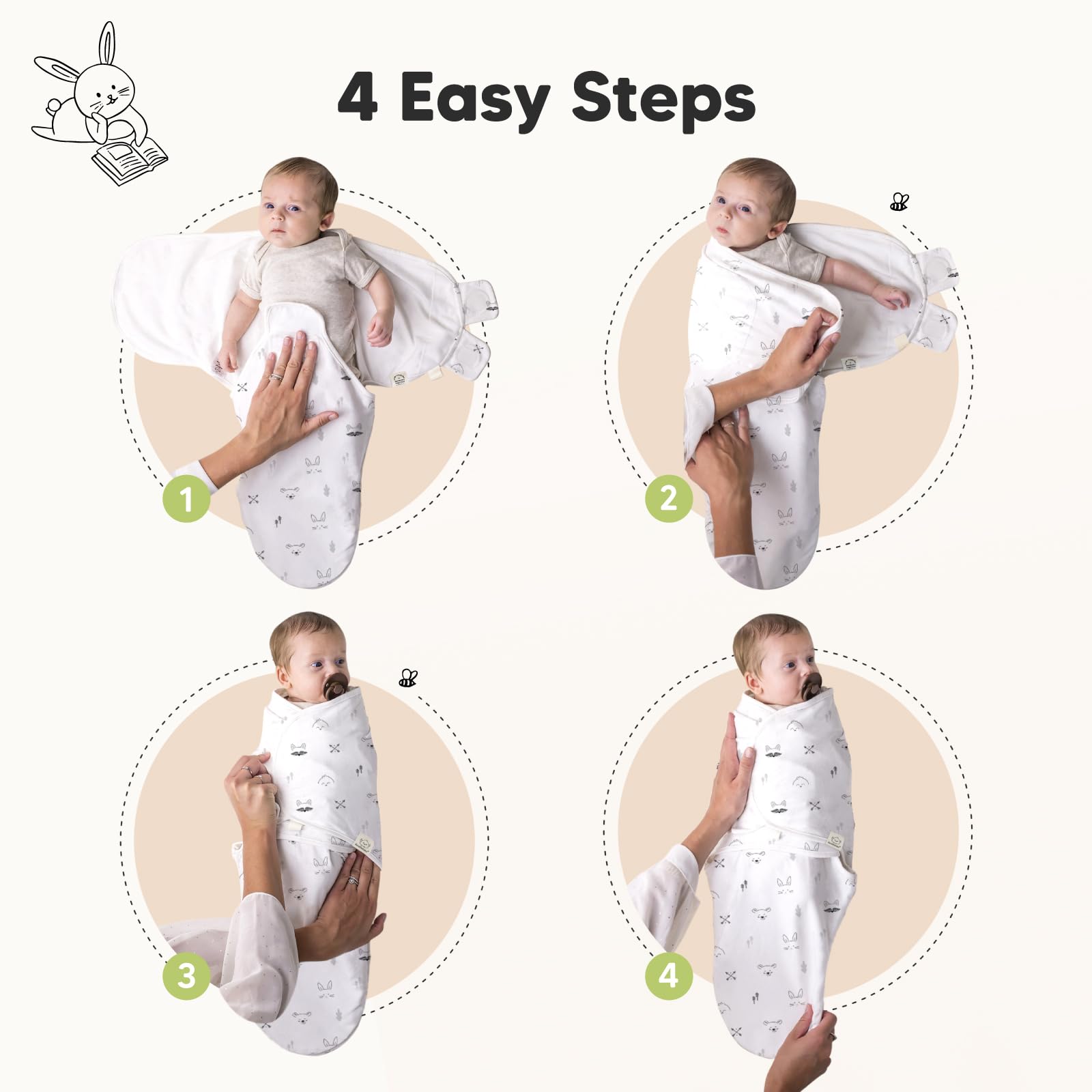 Foto 3 | Sacos De Dormir Para Bebés Keababies De 0 A 3 Meses, Paquete De 3, Orgánicos - Venta Internacional.