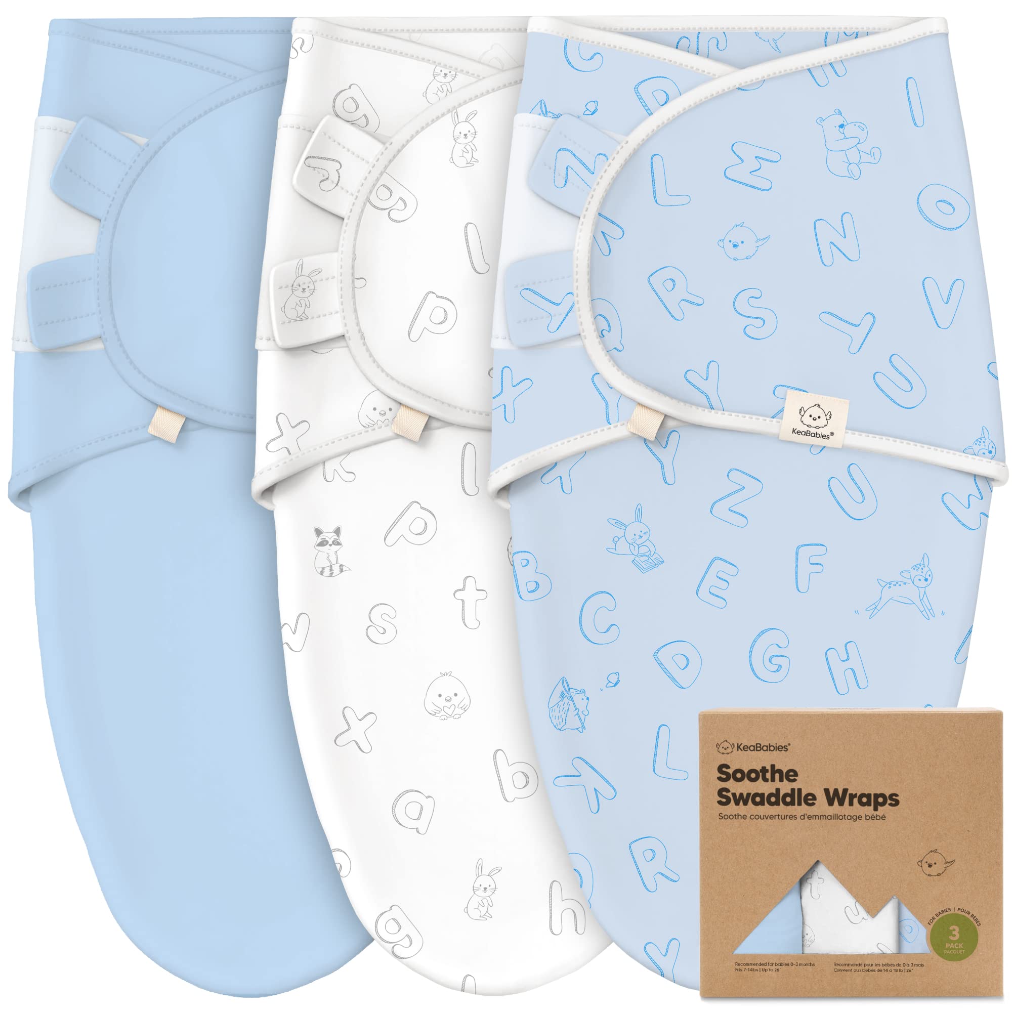 Foto 2 pulgar | Sacos de Dormir para Bebé Swaddle Keababies Orgánicos de 0 a 3 Meses Paquete de 3 - Venta Internacional