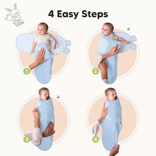 Foto 3 | Sacos de Dormir para Bebé Swaddle Keababies Orgánicos de 0 a 3 Meses Paquete de 3 - Venta Internacional