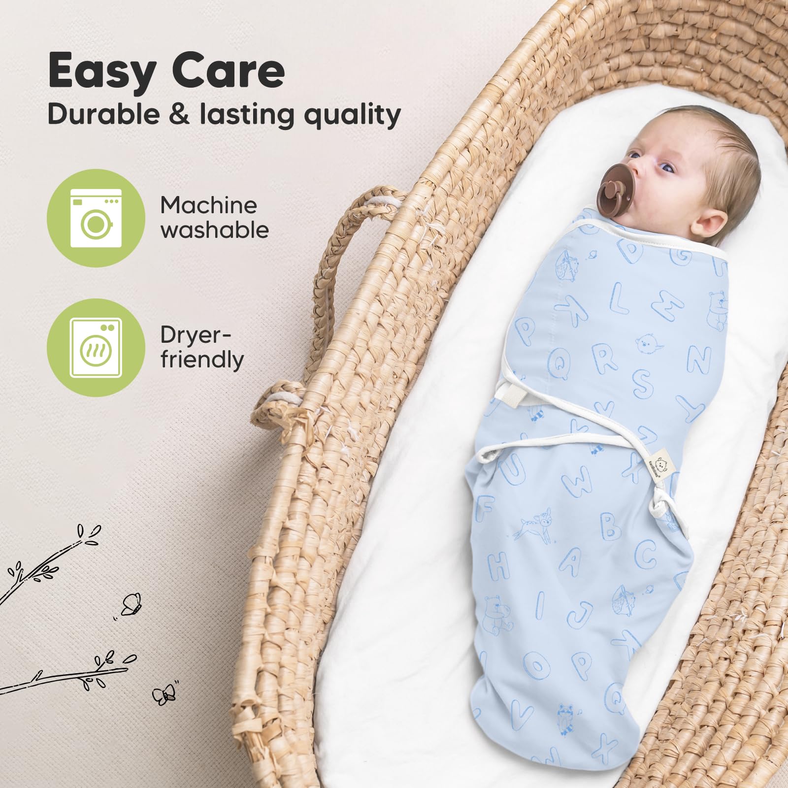 Foto 8 pulgar | Sacos de Dormir para Bebé Swaddle Keababies Orgánicos de 0 a 3 Meses Paquete de 3 - Venta Internacional