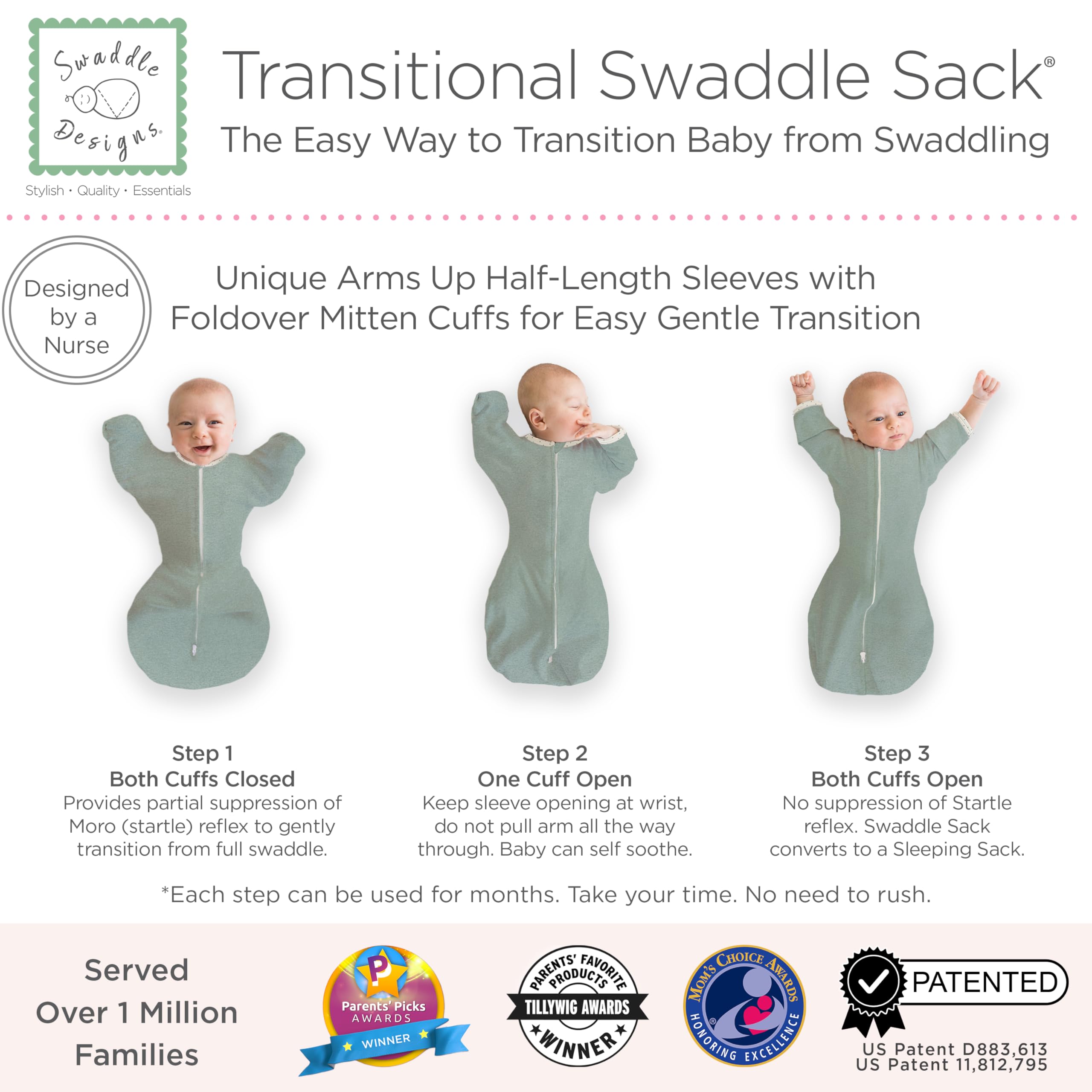 Foto 5 pulgar | Saco De Pañales De Transición Swaddledesigns Para Niños De 3 A 6 Meses - Venta Internacional.