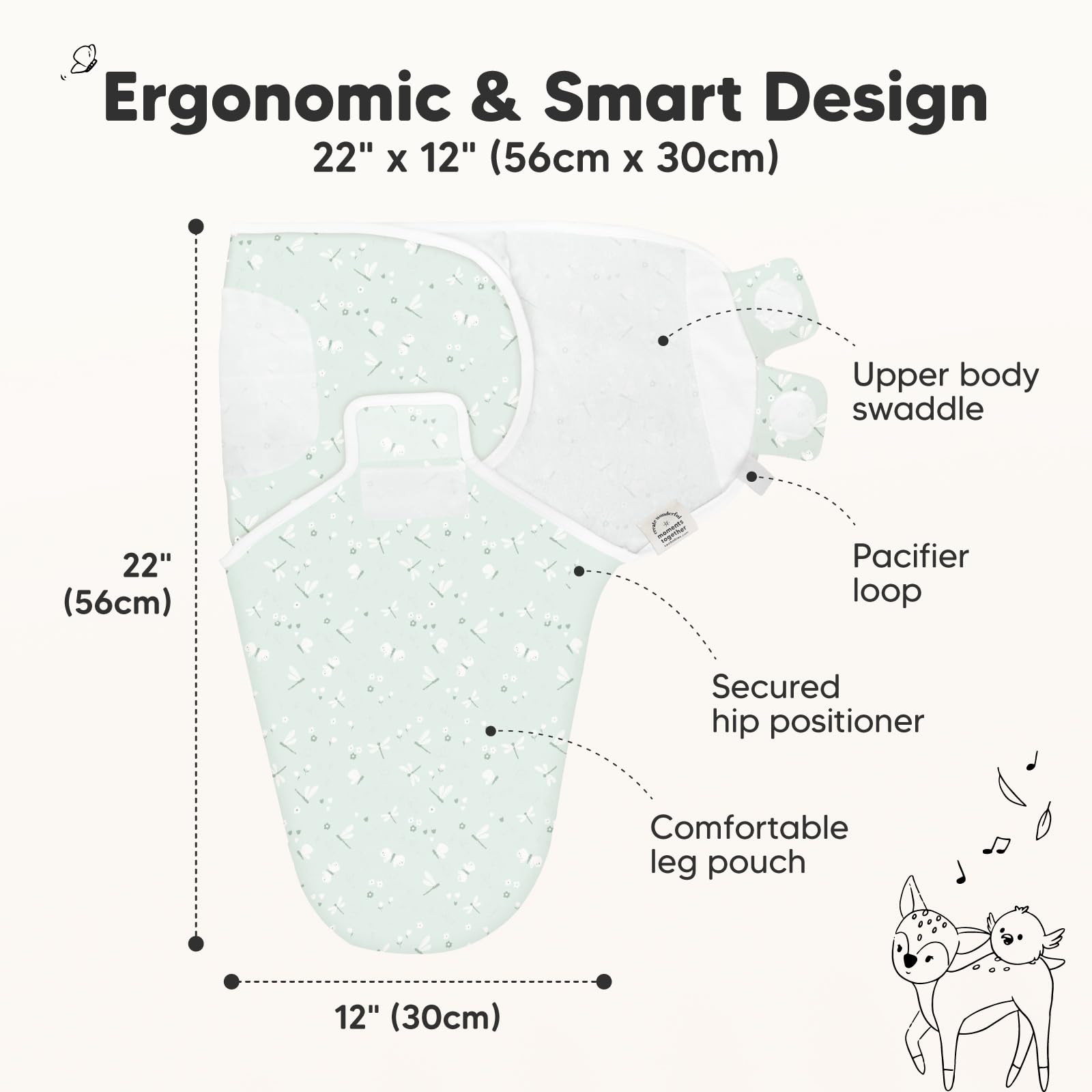 Foto 3 pulgar | Sacos De Dormir Para Bebés Swaddle, Paquete De 3, Keababies, Orgánicos, De 0 A 3 Meses - Venta Internacional.