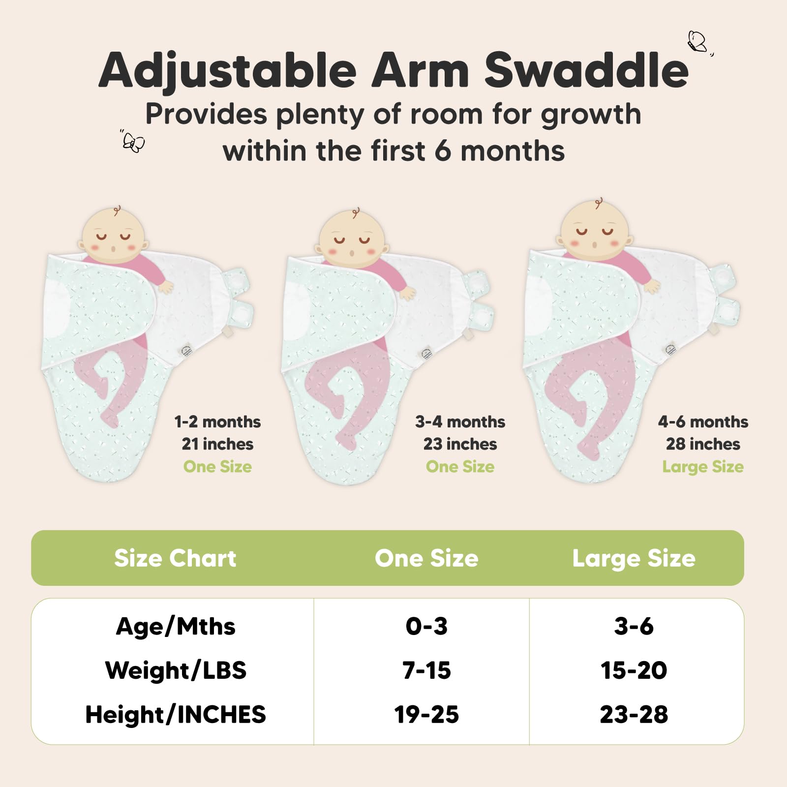 Foto 7 pulgar | Sacos De Dormir Para Bebés Swaddle, Paquete De 3, Keababies, Orgánicos, De 0 A 3 Meses - Venta Internacional.