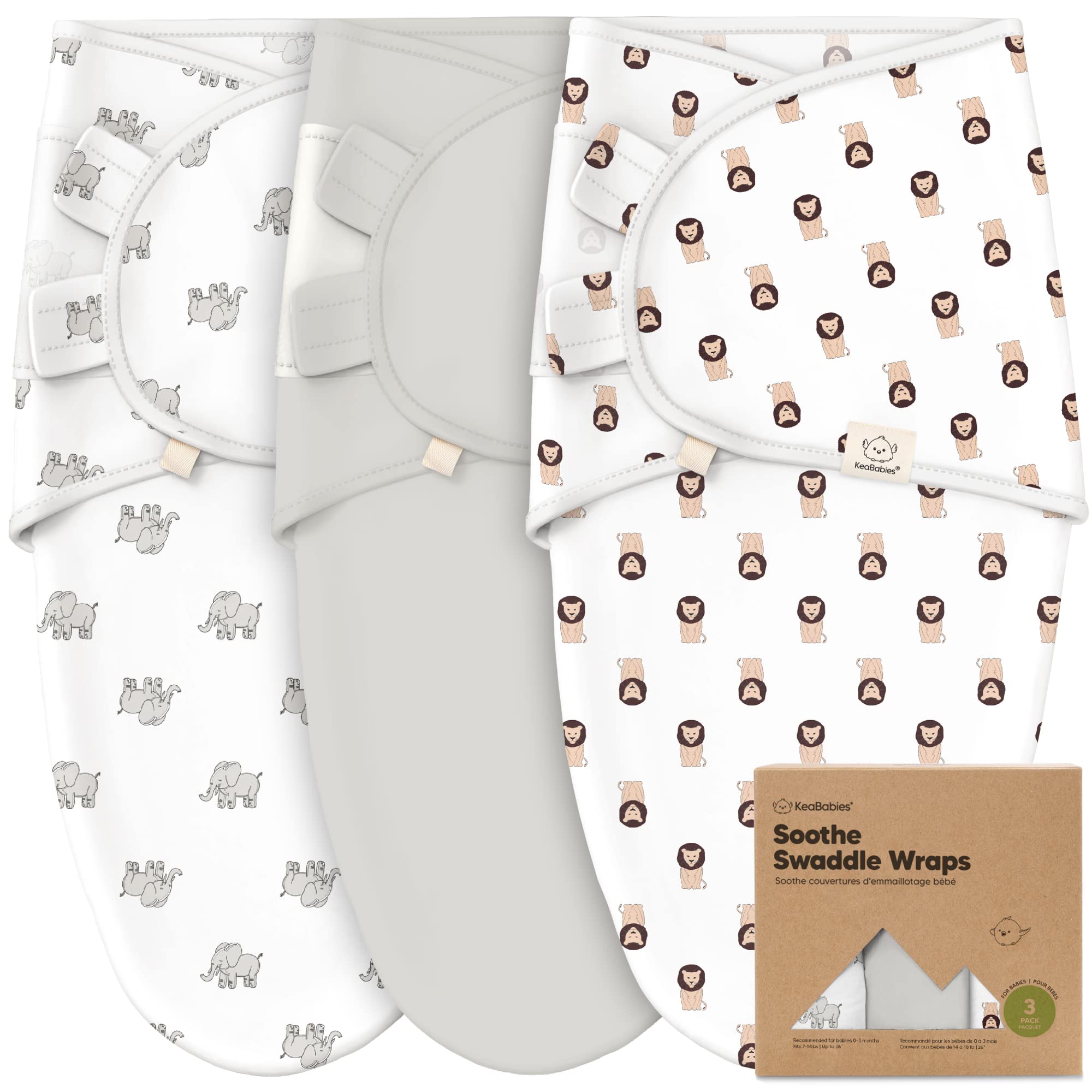 Foto 2 pulgar | Sacos De Dormir Para Bebés Swaddle, Paquete De 3, Keababies, Orgánicos, De 0 A 3 Meses - Venta Internacional.