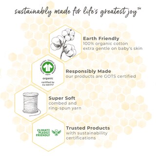 Foto 6 | Manta Burt's Bees Baby Beekeeper Algodón Orgánico - Venta Internacional