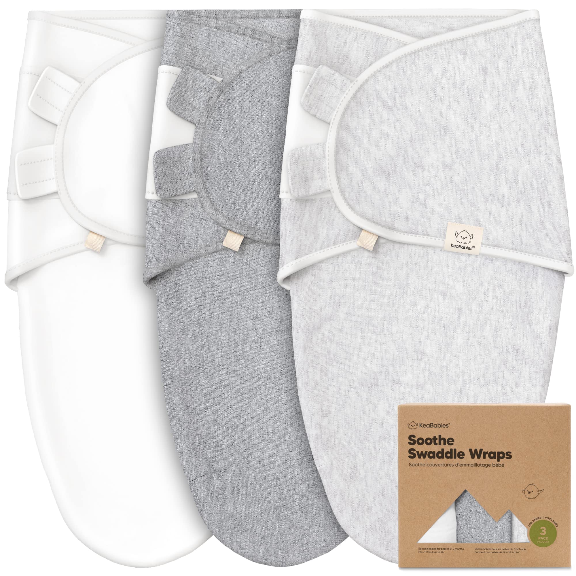 Foto 1 | Mantas para Bebés Keababies 0 A 3 Meses 3 Piezas - Venta Internacional