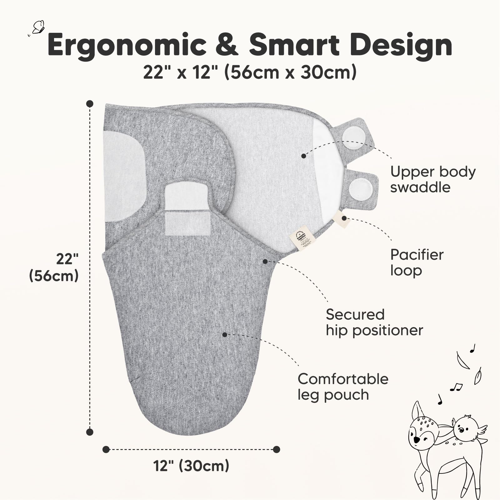 Foto 3 pulgar | Mantas para Bebés Keababies 0 A 3 Meses 3 Piezas - Venta Internacional