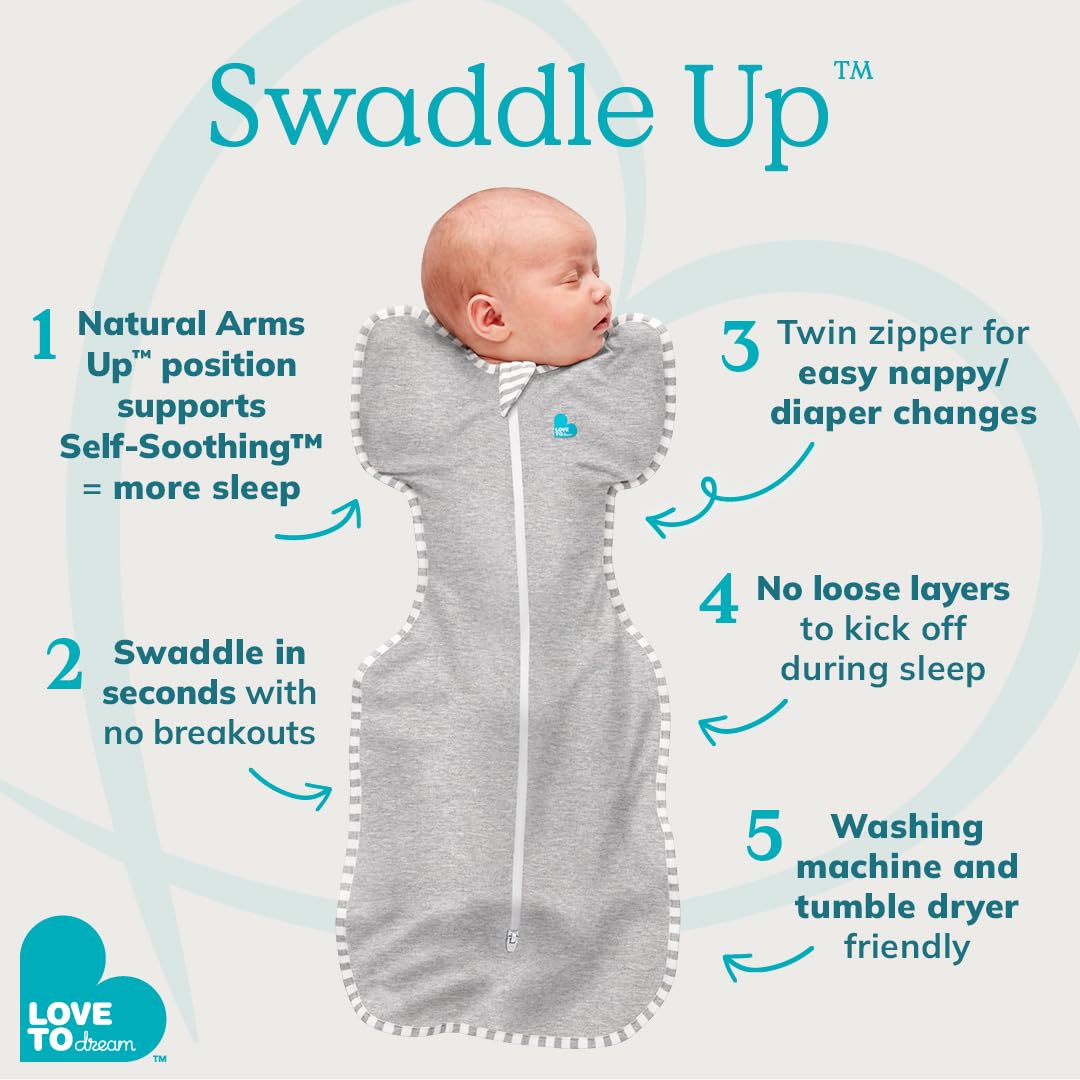 Foto 5 pulgar | Saco de Dormir para Bebés Love To Dream Swaddle Up 1.0 Tog Gris - Venta Internacional