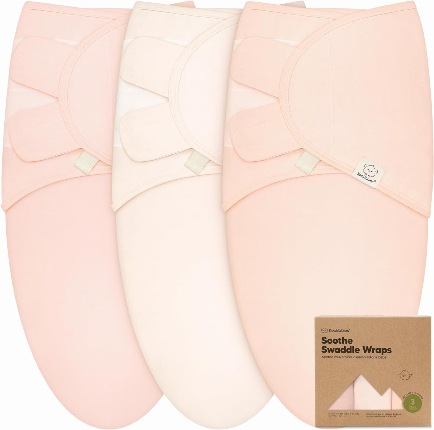 Foto 2 pulgar | Sacos de Dormir Para Bebés Swaddle Keababies Orgánicos de 0 a 3 Meses Paquete de 3 - Venta Internacional