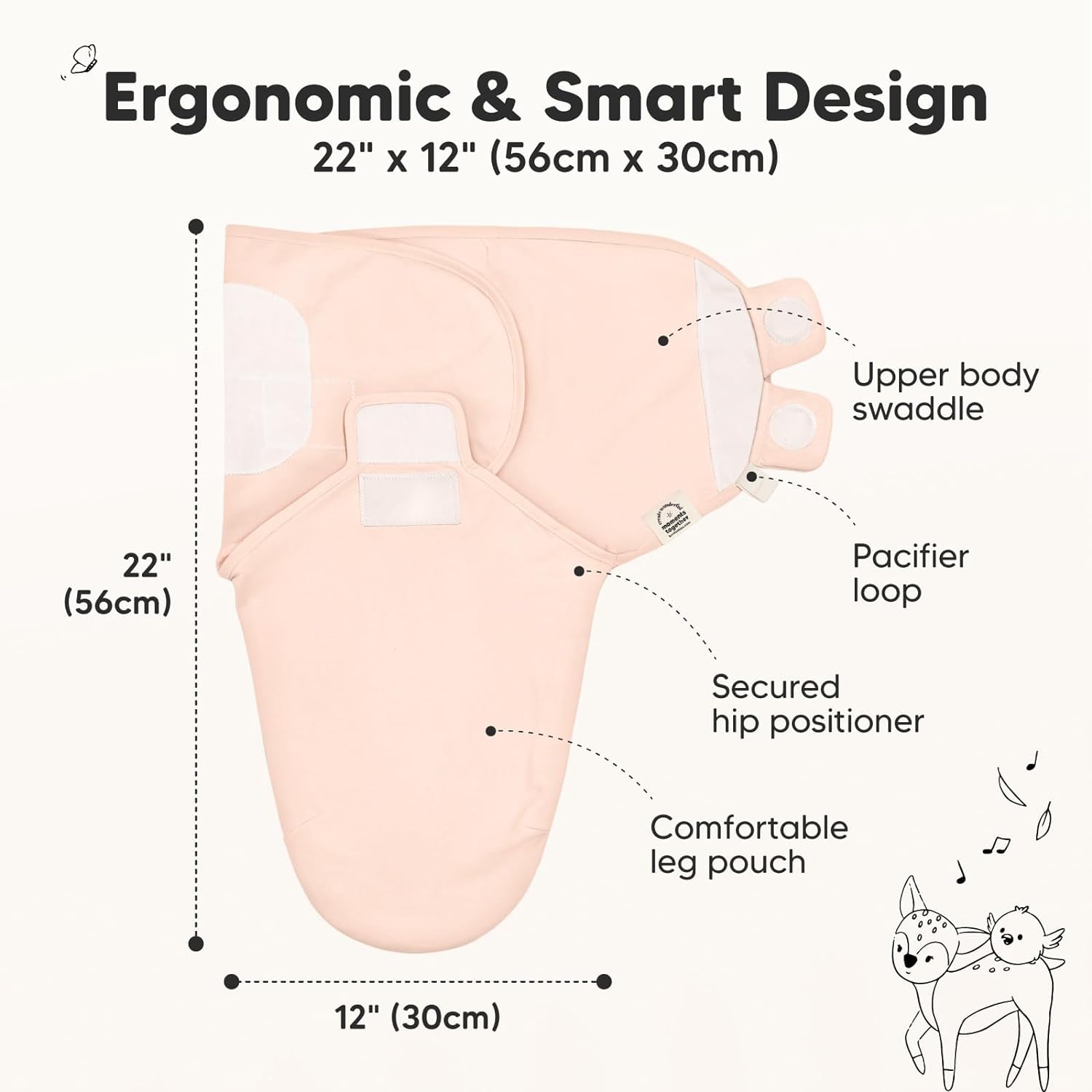 Foto 3 pulgar | Sacos de Dormir Para Bebés Swaddle Keababies Orgánicos de 0 a 3 Meses Paquete de 3 - Venta Internacional