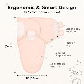 Foto 2 | Sacos de Dormir Para Bebés Swaddle Keababies Orgánicos de 0 a 3 Meses Paquete de 3 - Venta Internacional